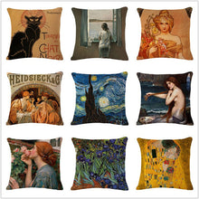 Cargar imagen en el visor de la galería, Renaissance World Famous Paint Art Print Cushion Cover Home Decorative Sofa Coffee Car Chair Throw Pillow Case Almofada Cojines
