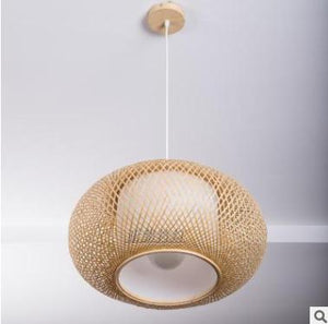 Lámpara Techo Cúpula de Bambú